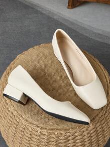 Sapatos de salto baixo da moda feminina, casuais, para férias, viagens, combina com qualquer coisa, sapatos brancos vintage de alta qualidade, sem cadarço