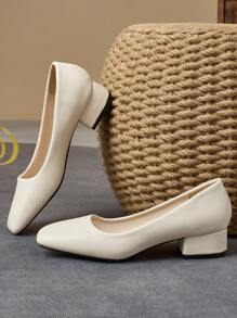 Sapatos de salto baixo da moda feminina, casuais, para férias, viagens, combina com qualquer coisa, sapatos brancos vintage de alta qualidade, sem cadarço