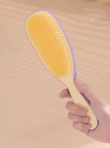 1 pieza Peine con cojín de aire de primavera, desmontable, con función de masaje del cabelludo, funciona tanto en seco como en húmedo para desenredar el cabello y evitar nudos, compacto y conveniente, útiles para volver a la escuela