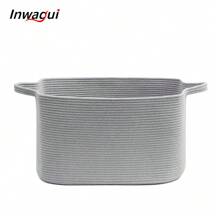 Inwagui Extra Large Woven Storage Basket For Organizing, Classic Opened Fabric Shelf Basket For Toys, Blankets, Laundry - Soft Multifunctional Decorative Basket With Handles