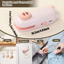 迷你零食袋封口机、可充电 2 合 1 袋装热封机（带切刀）适用于薯片、塑料袋重新封口机保持食物新鲜、带切刀的小型封口机、热真空封口机、USB 充电封口机、食品储藏封口机