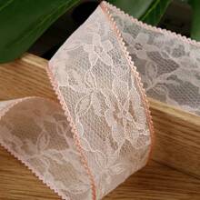 复古双层蕾丝薄纱丝带、服装、太阳帽礼盒花卉装饰蝴蝶结 DIY 发饰装饰情人节 - 彩色 - 查看 16