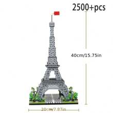 France Pride: Paris Eiffel Tower Micro Mini Building Blocks 3 Size Choice Adult Architecture Puzzle Toy Kit Assemble Brick Gift - Shape - View 8