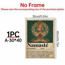 1 张瑜伽女孩海报 - 适合家庭和房间装饰的复古墙壁艺术 - 灵魂相连的灵感信息，无框帆布印刷，房间海报，家居装饰，复古房间装饰美学，乡村风格墙壁装饰，浴室厨房客厅卧室办公室装饰 - 彩色 - 查看 12