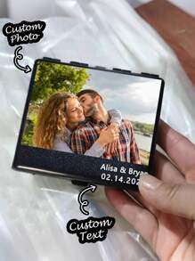 1 st gepersonaliseerde foto sigarettenkoker, 20 sleuven, gepersonaliseerde sigarettendoos, gegraveerde foto en tekst, verjaardagscadeau, jubileum, Valentijnsdag, Vaderdag, Moederdag, cadeau voor hem/haar, roestvrij staal, vintage, kleurrijk, schattig, minimalistisch, mode, herfst, unisex, retro, casual, mode uit de jaren 2000, punk op maat, uniek, gepersonaliseerd cadeau voor vriend/vriendin