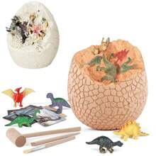 Kids Dinosaur Egg Fossil Dig Kit Dinosaur Model Toy Soft Rubber Dinosaur Model Dig Toy (Some Colors Random) - Multicolor - View 1