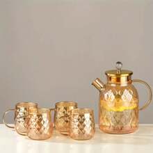 1pc Glass Teapot, Household Electric Ceramic Cooker Tea Kettle, Large Capacity Tea Pot, Bamboo Handle Glass Pot, Flower Tea Pot, Extra Accessories Included, For Outdoor, Camping, Mother's Day Gift