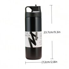 1 pieza Vaso con pajita de 550ML/18OZ, vaso térmico aislado al vacío de acero inoxidable 304 con tapa, taza de viaje portátil, botella de agua para exteriores y camping