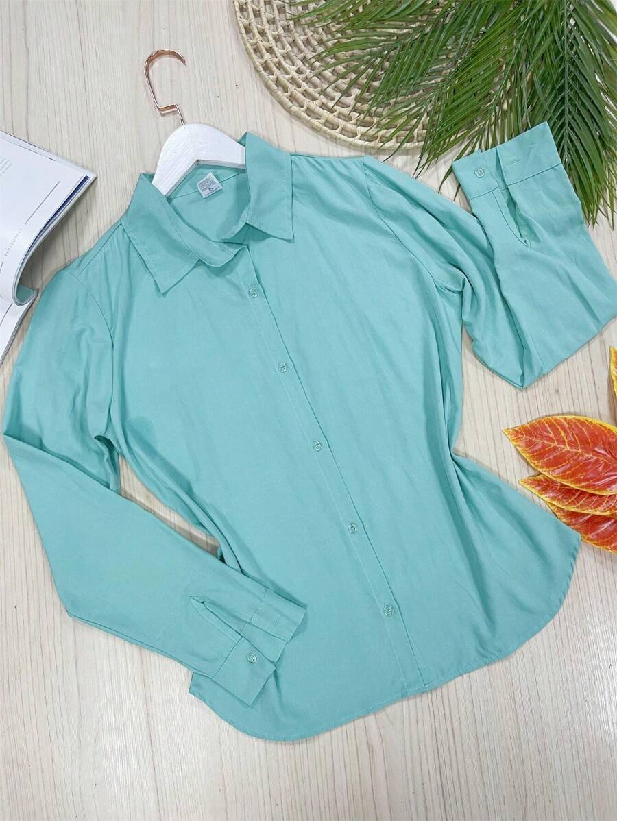 Women's Shirt Made Of Beautiful Viscose Fabric - Green - View 1