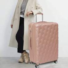 28" Large Suitcases On 4 Wheels Lightweight Hard Shell Luggage Durable Check In Hold Luggage Built-In 3 Digit Combination Travel Suitcase Suit Case Travel Luggage Waterproof - Rose Gold - View 4