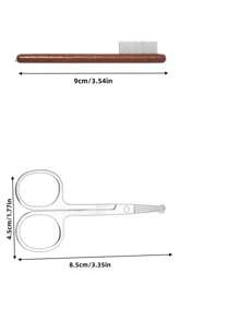 宠物美容套装：迷你泪痕梳 + 剪刀套装、猫狗面部清洁和刷牙工具、照顾您的宠物