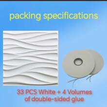 1/10 / 20 / 33 sztuk 3D Paneli Ściennych Wykonanych Z Materiału PVC. Należy Do Dekoracji Ściennych W Wystroju Domu, Szczególnie Do Dekoracji Pokoju. Dekoracja Łazienki. Dekoracja Sypialni. Dekoracja Salonu; Rozmiar Panelu Ściennego: 30 X30 CM Kolor: Biały/Czarny