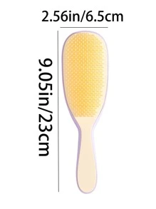 1 pieza Peine con cojín de aire de primavera, desmontable, con función de masaje del cabelludo, funciona tanto en seco como en húmedo para desenredar el cabello y evitar nudos, compacto y conveniente, útiles para volver a la escuela