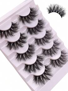 5 Pairs Fluffy False Eyelashes Thick Long Faux Eyelashes Long Lasting Dramatic Volume Messy Lashes Extension - Fluffy Lashes - View 2