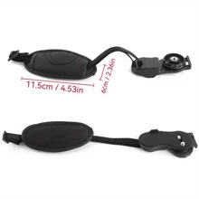 PU Leather Camera Hand Strap Grip - Padded Wrist Strap For DSLR, Mirrorless Cameras, Compatible With Nikon, Canon, - Secure Hold For Photography & Videography, Adjustable, Compatible With Neck Straps - Black - View 7