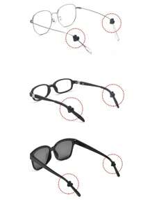 10pcs Anti Slip Glasses Cover Love Silicone Soft Anti Allergy Fixed Anti Slip Ear Hook Glasses Accessories
