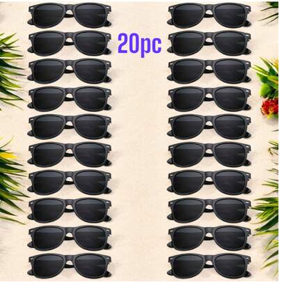set 20 piezas gafas de sol de moda vintage para unisex, con marco cuadrada y remaches, proteccion UV,para boda, fiesta viajes, regalos