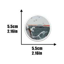 BY-0038-54 Série de papier peint de voyage Autocollant en PVC imperméable pour cahier, bouteille d'eau, skateboard, décoration de réfrigérateur DIY (réutilisable)