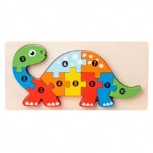 1 Miếng Câu đố bằng gỗ Đối với Trẻ em , Số Câu đố , Già Bằng gỗ Khủng long Câu đố Và Thú vật Trò chơi ghép hình Đồ Chơi Đối với Con trai Cô gái Lý tưởng Qủa tặng , 3-6 - Cá sấu - Xem 11