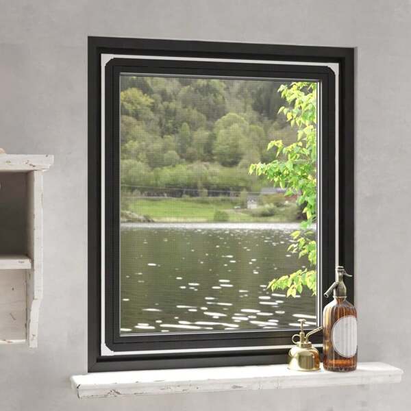 Magnetischer Insektenschutz für Fenster, weiß, Größe 100 x 120 cm, einfach zu installierendes Moskitonetz, flexibles Netzdesign