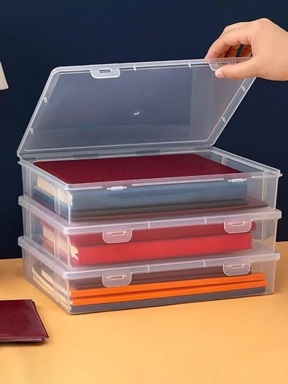 1 个 A4 文件收纳盒、办公和家庭使用证书重要文件整理盒、文具和小物品架、卡片/文件盒、数据收集收纳盒、铅笔盒、学校用品