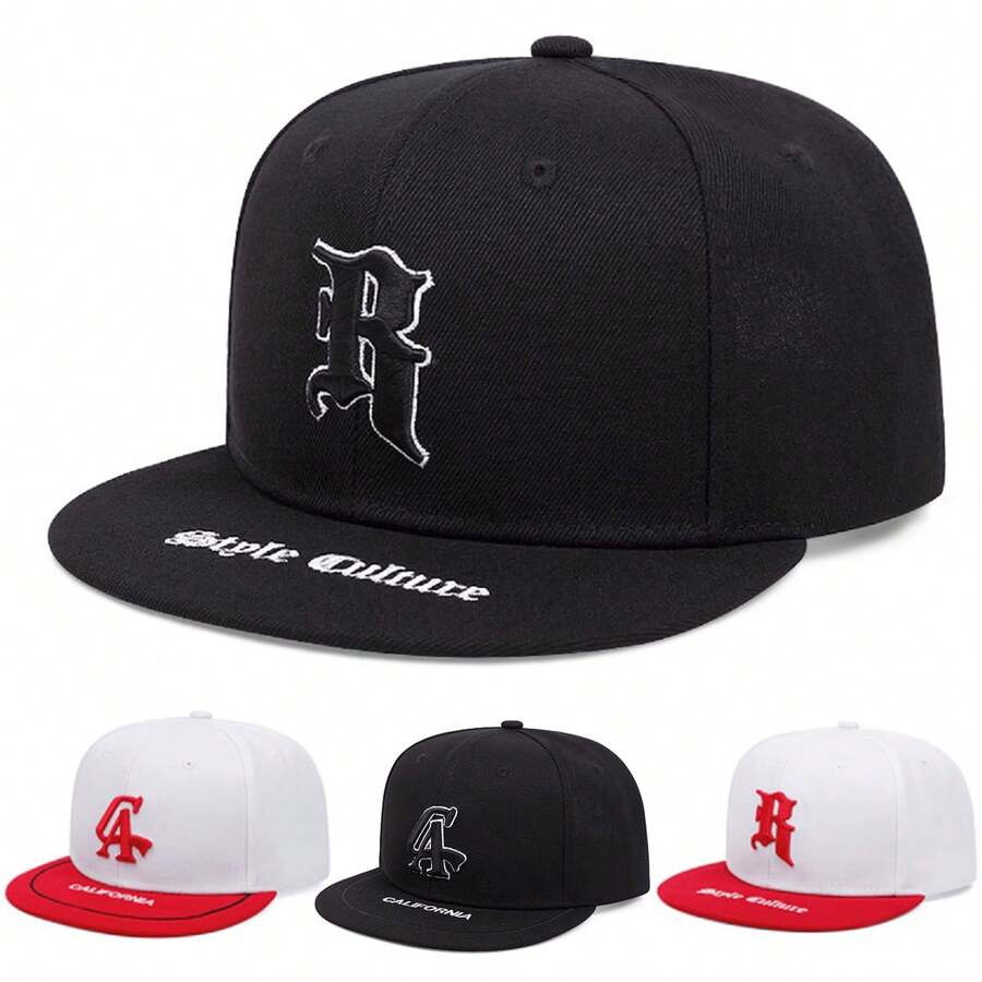 1pc Unisex Fashionable Gothic Letter Embroidery Adjustable Baseball Cap, Outdoor Sun Protection Casual Hat For Lovers, Spring/Summer/Autumn/Winter