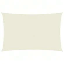 Outdoor Sunshade Sail Rectangular Cream Oxford Fabric 2x5m UV Canopy - White - View 2