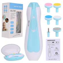 7pcs Baby Nail Clipper & Filer Set, 5500rpm Speed, 6 Different Sized Grinding Heads For All Ages, Battery Not Included, Random Packaging - Pink - View 4