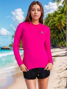 Women's Thermal Shirt Blouse Kit UV Protection + Tactel Beach Shorts Summer Heat Sun - 彩色 - 查看 2