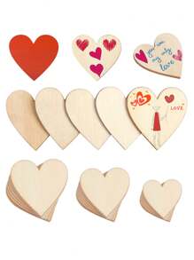50pcs-Unpolished Wood Heart Shaped Blank Wood Slices,Heart Wood Slices,Wooden Hearts For Crafts,Wooden Hearts For Crafts, Small Wood Hearts Cutout Slices, DIY Wooden Ornaments,Heart Sign Tag For Valentine's Day, Birthday Party, Wedding Guest Book Decoration,Christmas Wood Decorations For Tree,Wooden DIY Hanging Decorations For Painting, Staining, DIY Crafts, Home Decor,Bedroom Decor,Room Decor,Background Decor