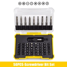 shensen 50PCS Multi-Purpose Precision Short Batch Head Set Electric Screwdriver Head Magnetic Hand Drill Head, Tools For Men - Silver - View 2