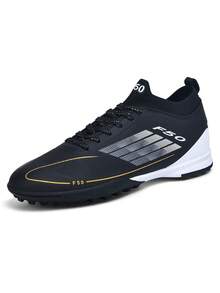 1 Pair High Top Football/Soccer Shoes, Suitable For Men, Women, Students, Teens, Outdoor Team Sports, Competitive Sports, Non-Slip, Durable, Detachable Cleats For Artificial Turf, Natural Grass, Indoor Courts, Leather, Lightweight, High Performance, Anti-Slip Design, Professional Soccer Cleats