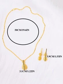 Conjunto de joyas chapado en oro de 22K, aretes y collar de boda de moda árabe, decoración para fiestas de noche para mujer, joyería de lujo
