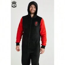 Liverpool F.C. Pyjama Fleece Onesie Football Gift - Black - View 3