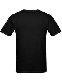 All We Need Is Love, Men's Casual Cotton T-Shirt – Soft And Comfortable, Perfect For Everyday Wear And Outdoor Activities – Elevate Your Style With Effortless Fashion - 黑色 - 查看 3