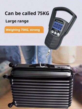 [Meilleurs vendeurs de nouveautés] 1 pièce Balance avec crochet, balance de bagage, balance de poids de valise de voyage avec crochet, écran LCD rétroéclairé, balance de poche pour le voyage, la ferme, la chasse, la pêche et les activités extérieures, accessoires de voyage, pèse-personne portatif numérique à main avec étiquette de bagage (pile non incluse)