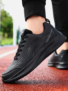 Men's Low-Top Lace-Up Casual Sneakers, Fashionable, Versatile, Suitable For All Seasons, Running & Sports Activities