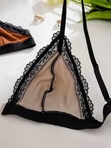 5pcs/Set Women's Front Closure Lace Patchwork Comfortable Lingerie Bras - Multicolor - View 7