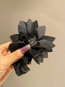 1 ou 2 unidades de elásticos de cabelo vintage elegantes com strass e estampa floral, acessórios de cabelo estilosos para mulheres, elásticos de cabelo para rabo de cavalo. - Multicolorido - Ver 6