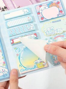 Sanrio 1/4 stuks Sanrio Memo Pads, Hoge Kwaliteit, Studenten Gebruik, Notitieblok, Drievoudig Memo Boek, Gemengde Ontwerpen