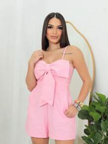 Women's Tailored Jumpsuit Christmas New Year - Màu Hồng baby - Xem 2