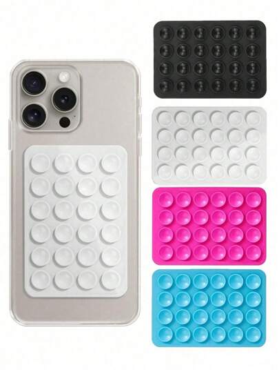 3 Silicone Suction Cups/1 Silicone Suction Cup Square Phone Case Back Silicone Suction Cup 24 Large Suction Cup Silicone Phone Suction Cup, Suction Mouth Phone Case Adhesive Mounted Silicone Anti Slip Hands-Free Phone Accessory, Compatible With IPhone And Phone Case, Used For Selfies And Videos