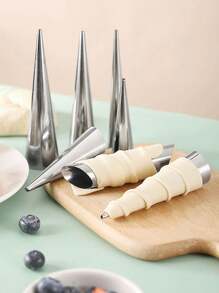 4 件/8 件/10 件/12 件/20 件大号奶油角模具，不锈钢奶油角模具，锥形不粘奶油模具，管状油角模具，羊角面包模具，奶油角模具，锥形奶油角模具