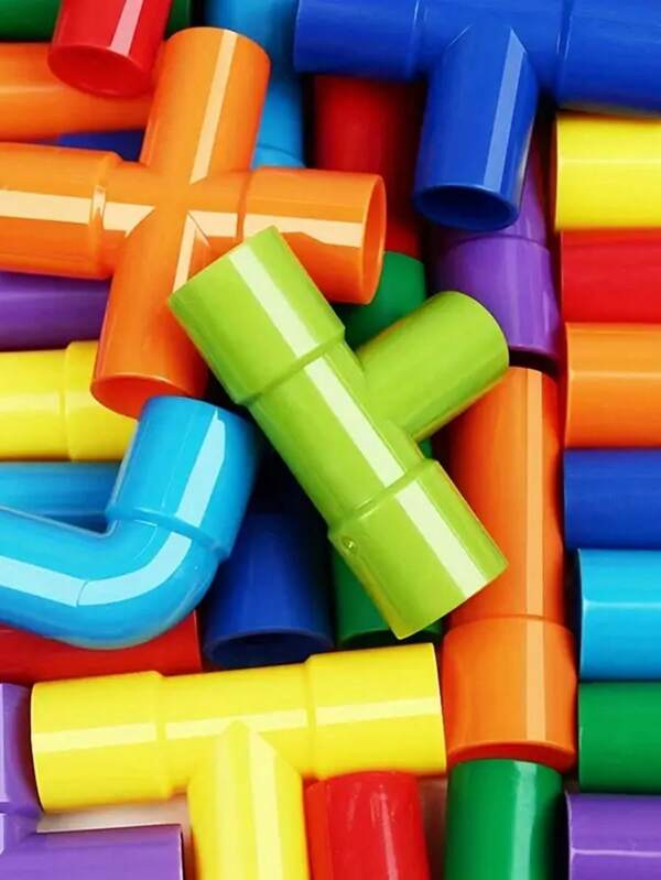 50-Piece DIY Water Building Blocks Toys: Montessori Water Pipe Building Blocks Toy - Educational Toys For Perfect Gift!