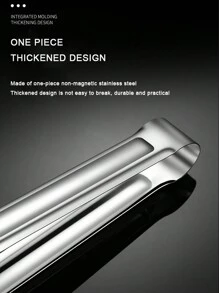 1入組裝不銹鋼燒烤鉗食物夾適用於廚房 - 銀色 - 查看 11