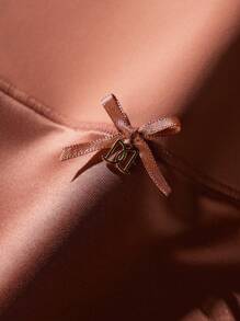 5 Pcs Of Women's Non-Marking Satin Mid-Waist Ruffled Mulberry Silk Bottom Crotch Hip-Lifting Panties - Multicolor - View 3