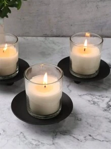 Soporte de vela redondo de hierro nórdico, adecuado para decoración de restaurantes, arreglos de boda, exhibición de velas (Tamaño: S: 0.6in*2.7in/M: 3.9in*0.6in)