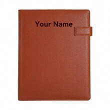 Customize Your Name A4 Folder Office Storage Business Leather Official Document Manager Folder Contract Signing Book Office Supplies,Back To School,School Supplies - A4 - View 10