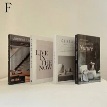 4pcs Foldable Fake Books, Simple Decorative Bookshelf Ornaments, For Display Best Gifts Birthday Graduation