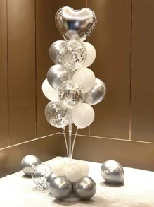 心形气球套装，室内外派对装饰，生日派对用品，不含支架 - 彩色 - 查看 5